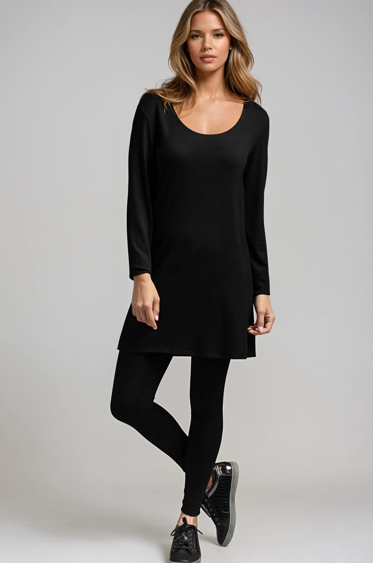 PAULA RYAN Easy Fit Scoop Neck Tunic - Merino - Paula Ryan