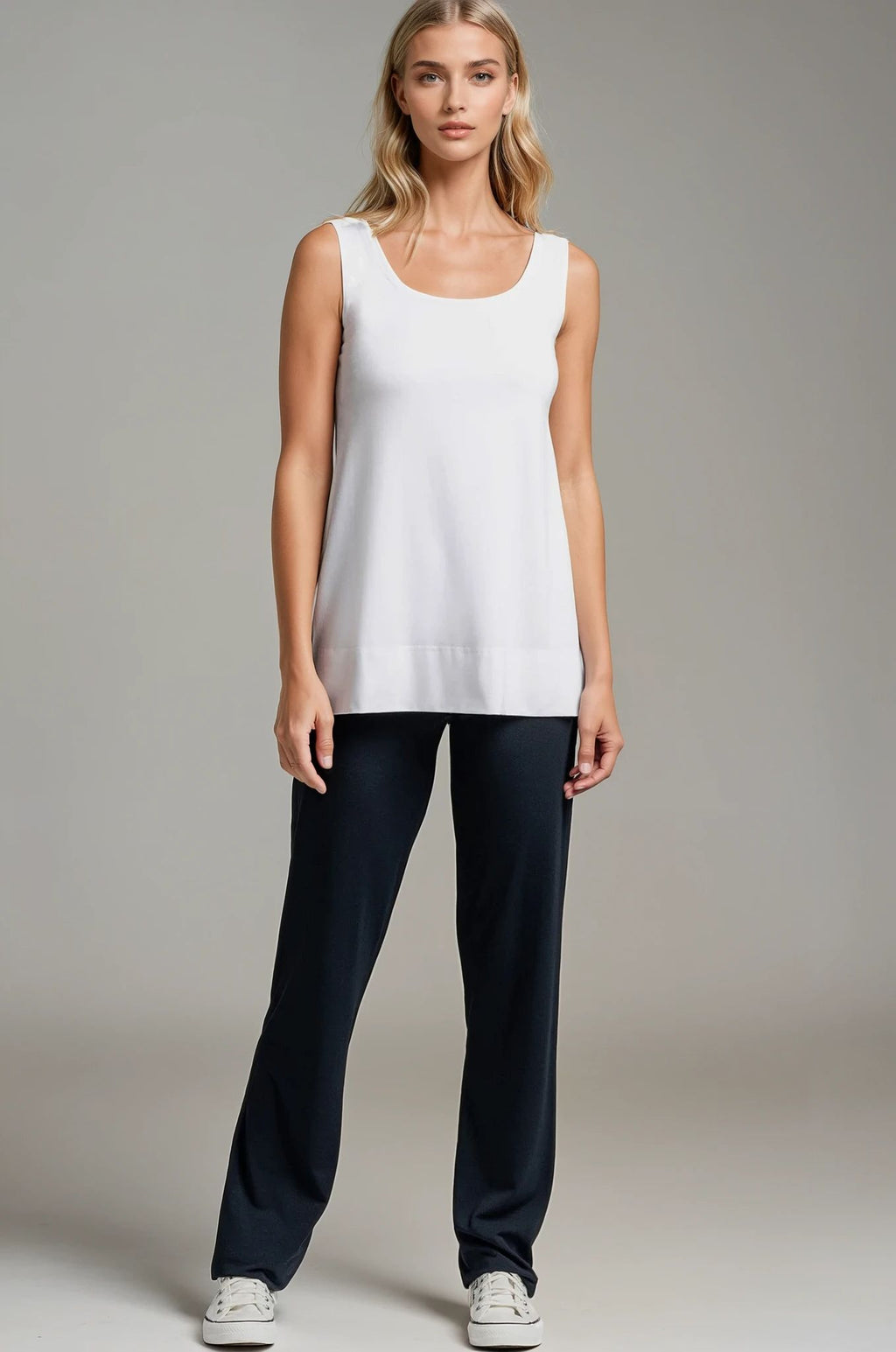 PAULA RYAN Straight Leg Lounge Pant - MicroModal Navy - Paula Ryan