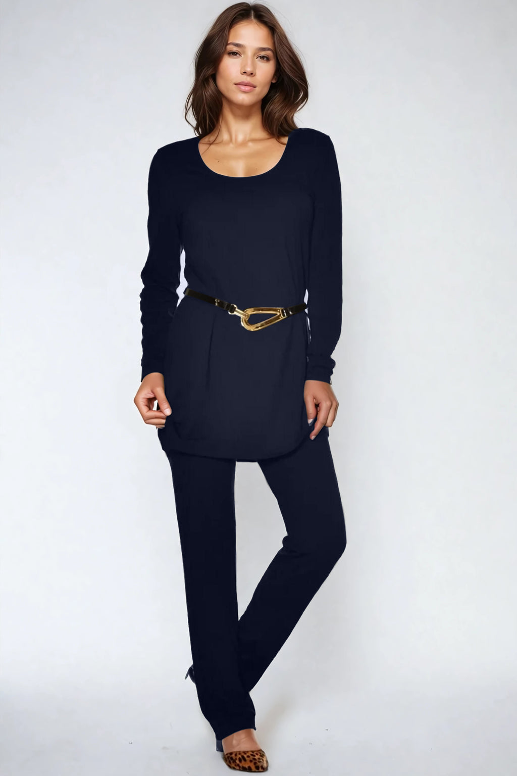 PAULA RYAN ESSENTIALS Narrow Leg Waistband Pant - Merino