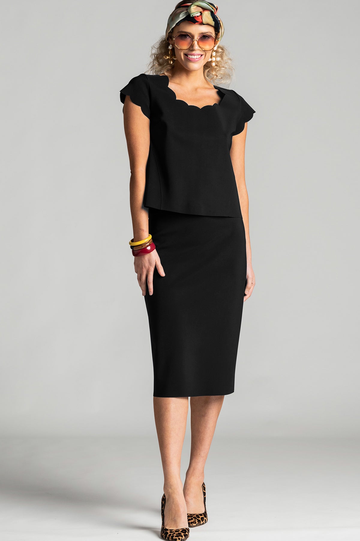 PAULA RYAN ESSENTIALS Regular Stretch Pencil Skirt - Bonded Microjersey - Paula Ryan