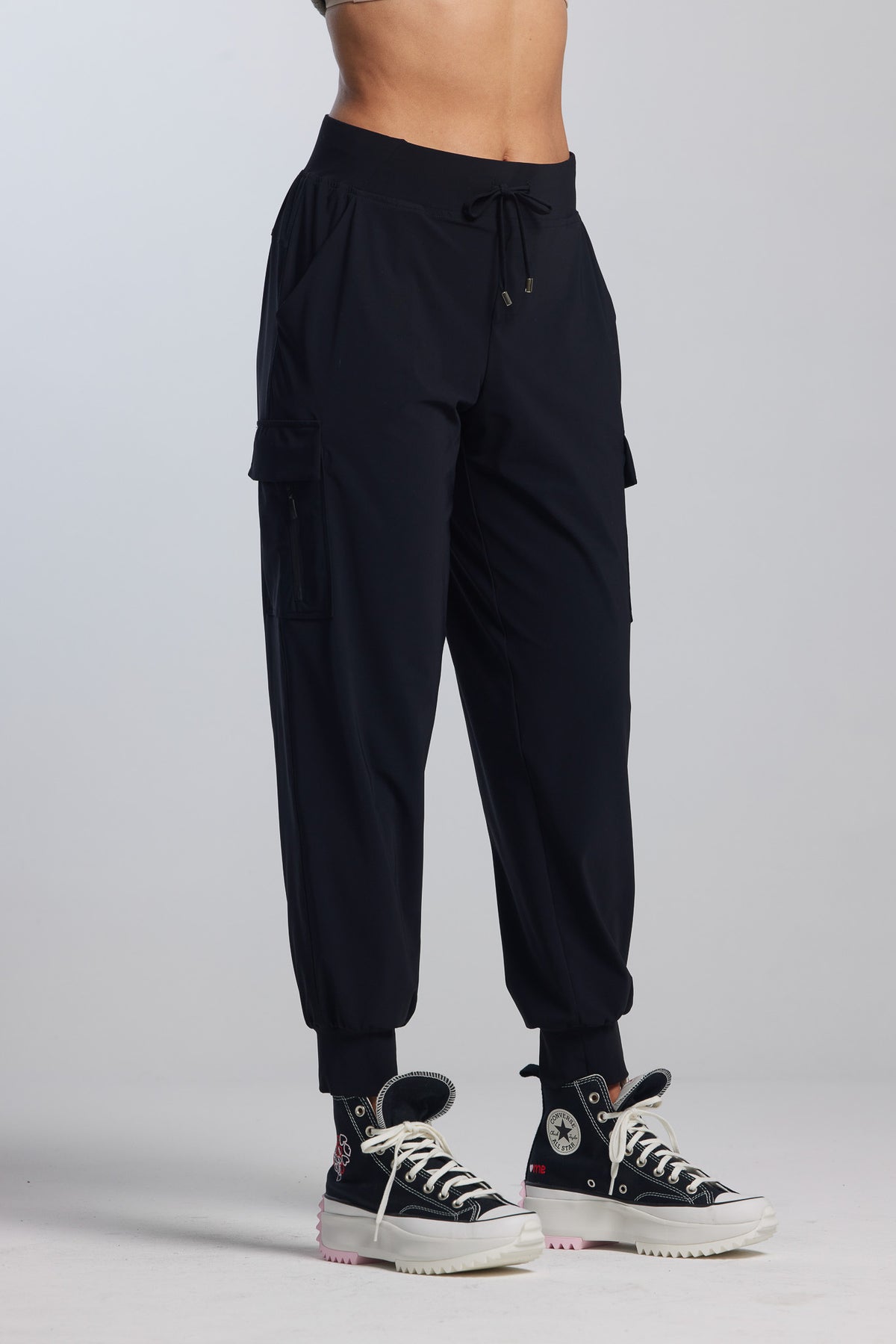 PAULA RYAN Zip detailed cuffed Pant - Black - Paula Ryan