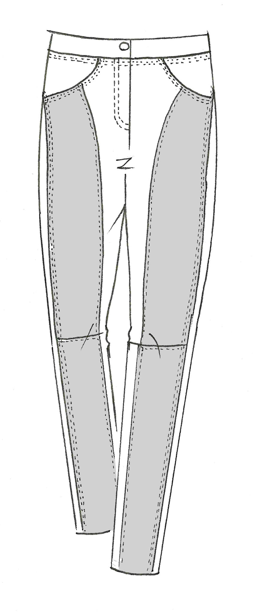 PAULA RYAN Leather Front Curve Seam Jean - Black PRE ORDER - Paula Ryan