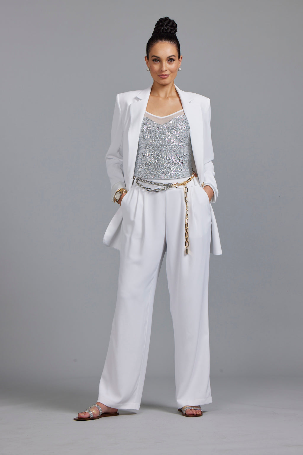 PAULA RYAN La Cigale Soft leg Pant - White - Paula Ryan