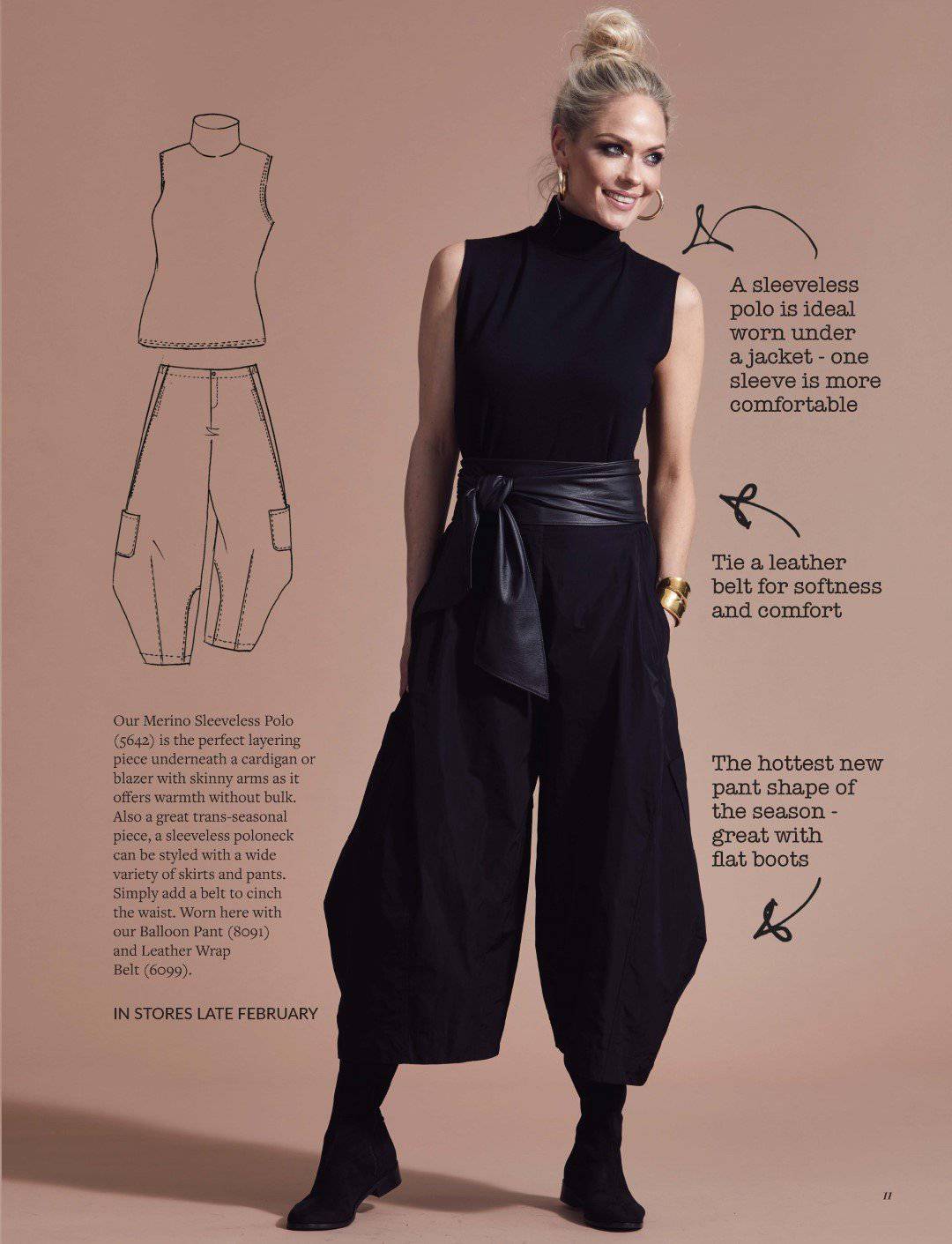 PAULA RYAN Slim Fit Sleeveless Polo - Merino - Paula Ryan