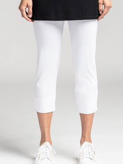 PAULA RYAN ESSENTIALS Waisted Capri Pant - Classic Microjersey