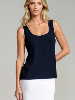PAULA RYAN ESSENTIALS Easy Fit Singlet - Micromodal Navy - Paula Ryan