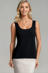 PAULA RYAN ESSENTIALS Easy Fit Singlet - Micromodal Black