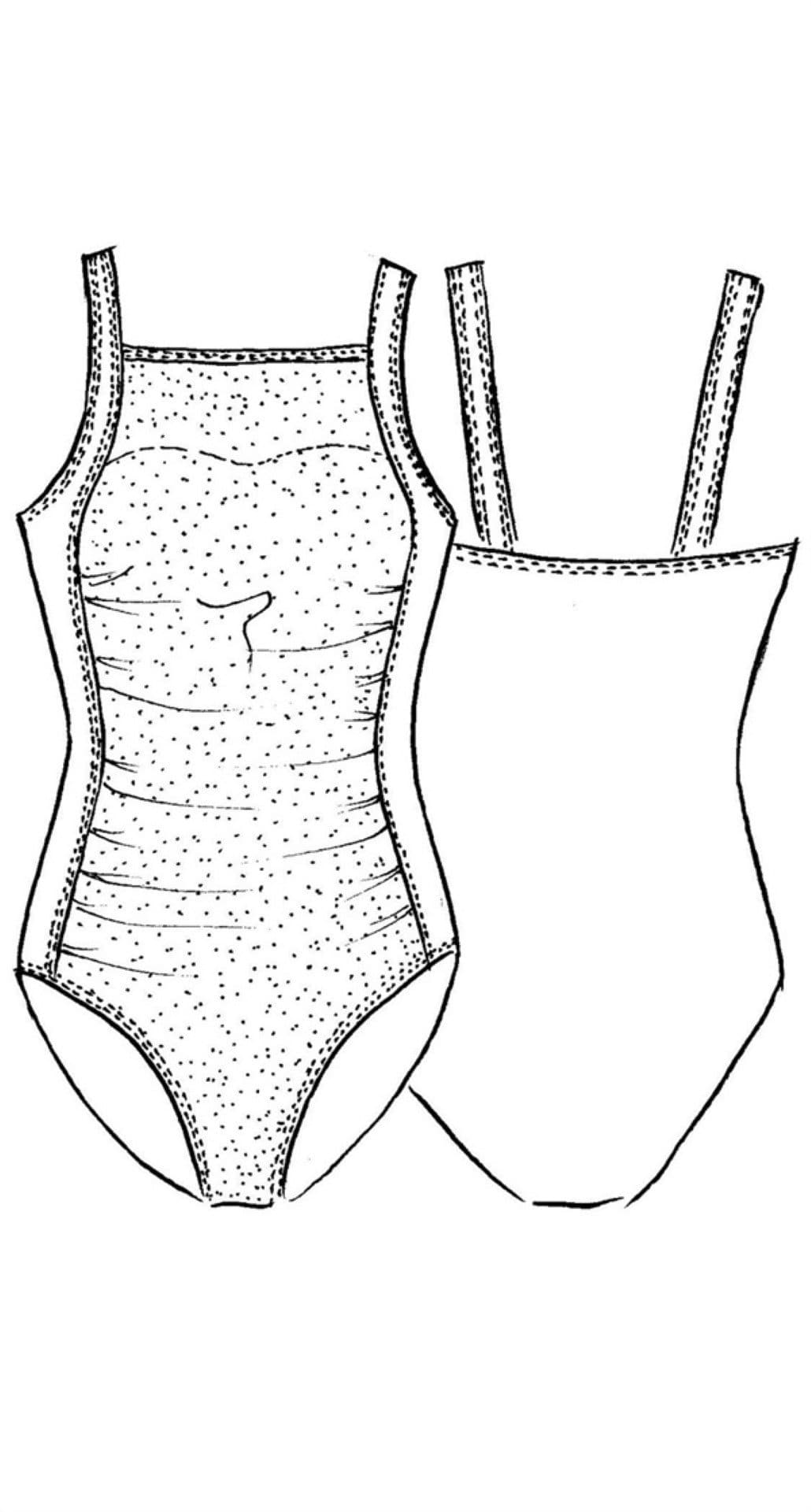 PAULA RYAN Mesh Insert Ruched Front Swimsuit - Paula Ryan