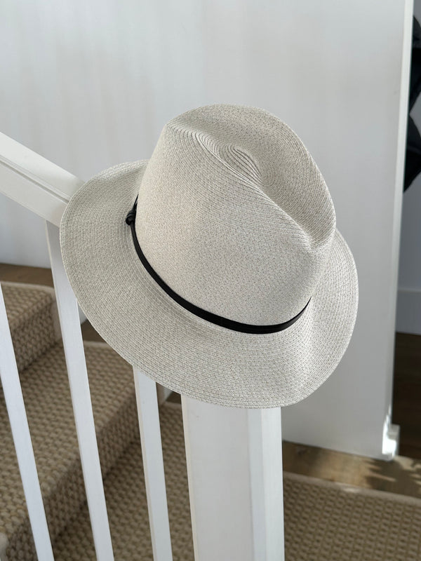 TRAVAUX EN COURS - Borsalino Hat Leather Strap - Off White - Paula Ryan