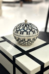 Lakalol Round Inlay Box - Black and White