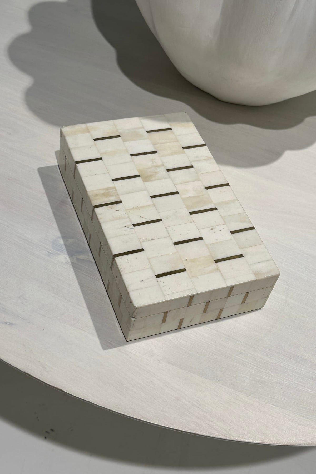 Tarakere Brass and Bone Inlay Box - Paula Ryan