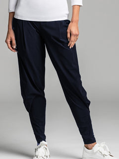 PAULA RYAN ESSENTIALS Ankle Pleat Basque Pant - Microjersey
