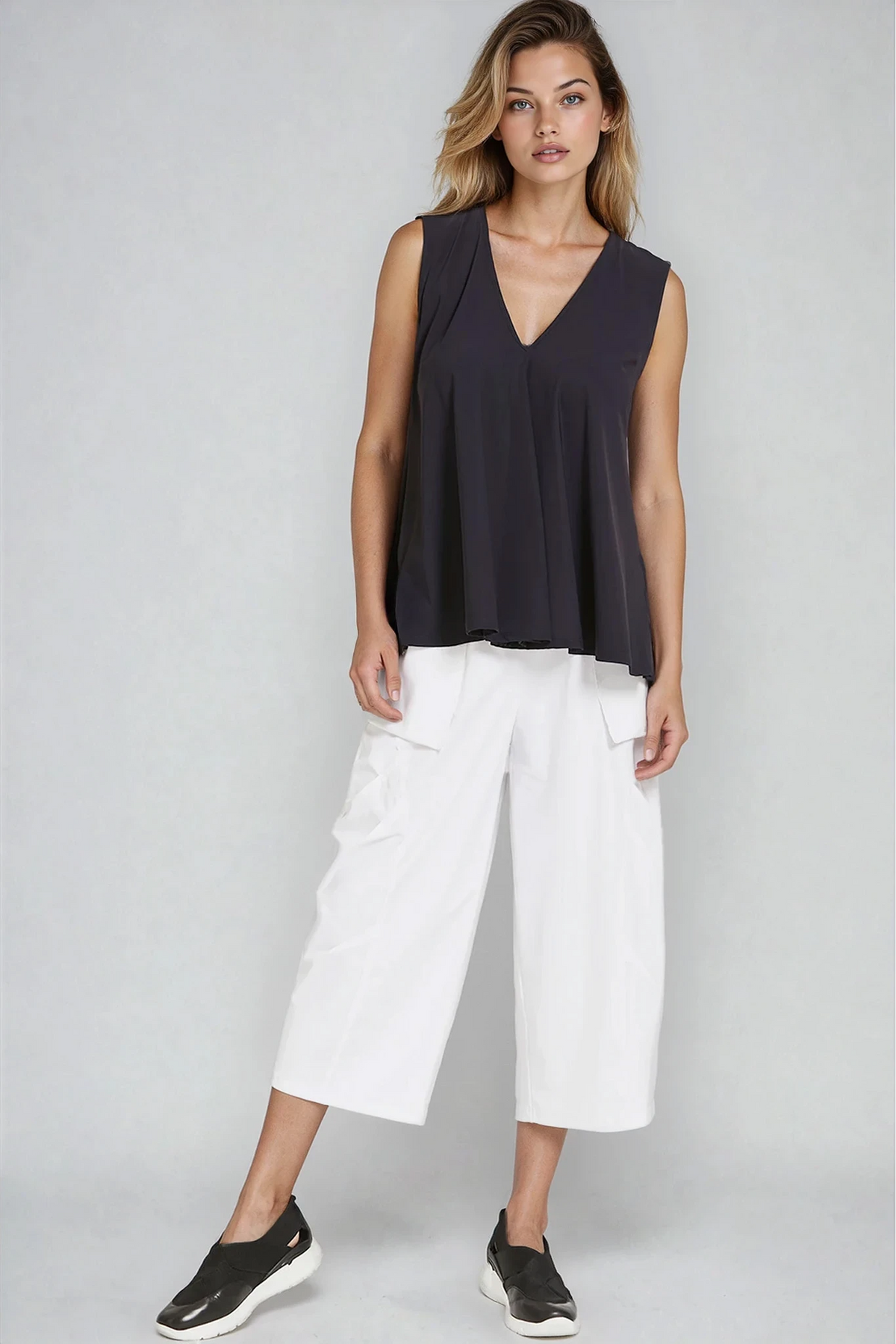 PAULA RYAN Tokyo Pant - Microjersey White