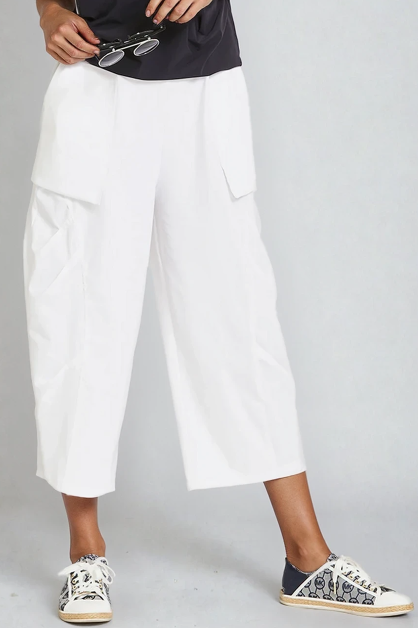 PAULA RYAN Tokyo Pant - Microjersey White