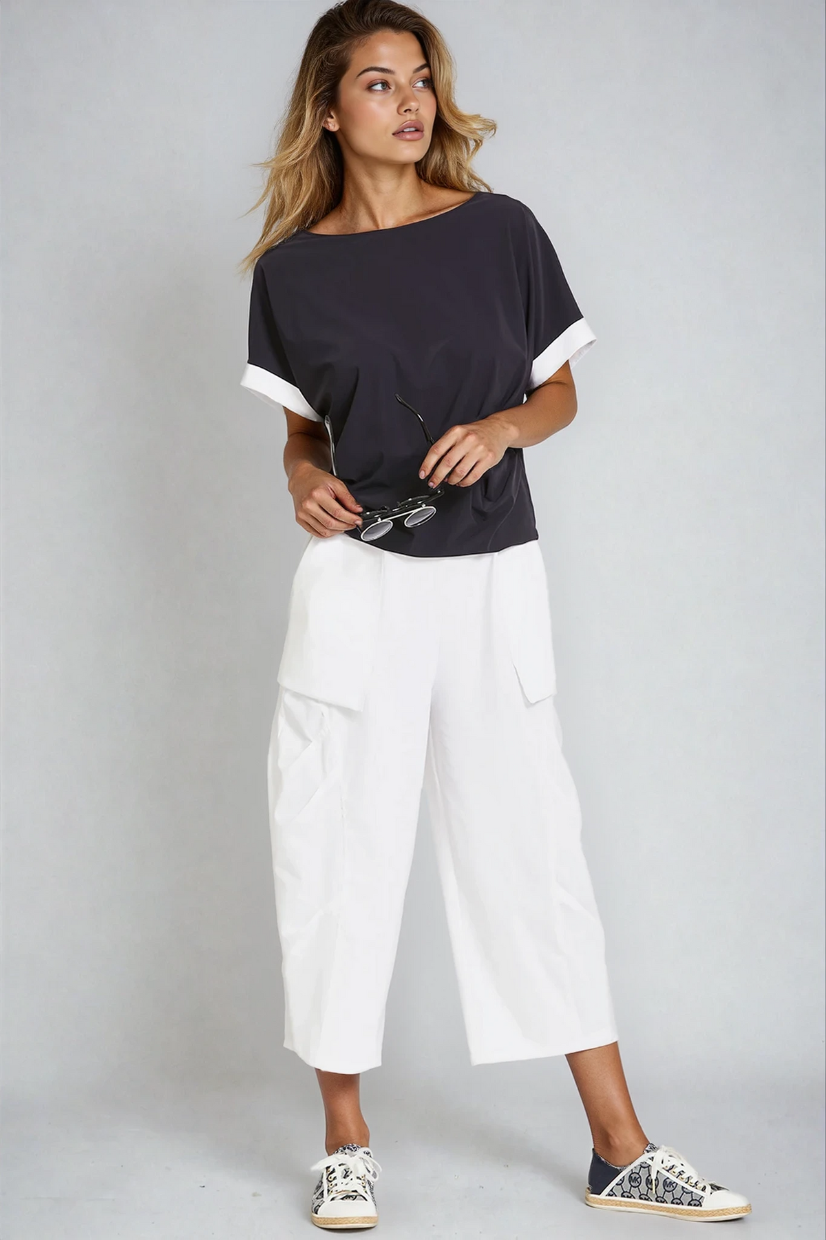 PAULA RYAN Tokyo Pant - Microjersey White