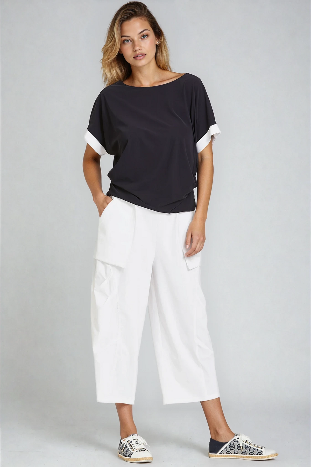 PAULA RYAN Tokyo Pant - Microjersey White