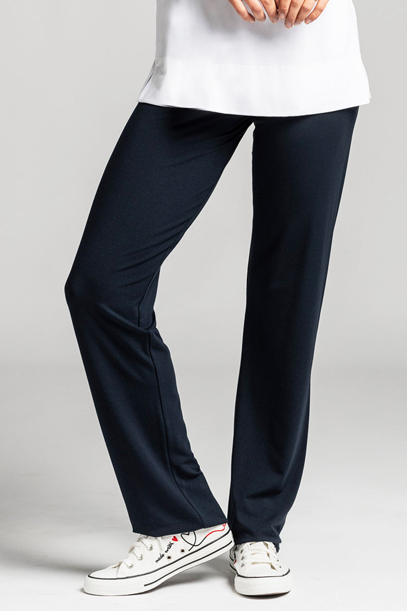 PAULA RYAN ESSENTIALS Slim Leg Lounge Pant - MicroModal Navy