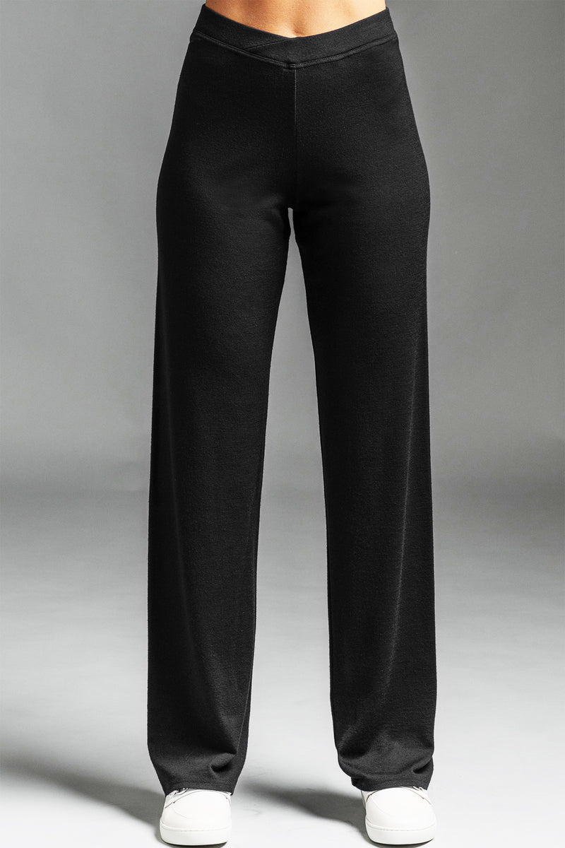 PAULA RYAN ESSENTIALS Slim Leg Lounge Pant - Black Regular Modal Soft