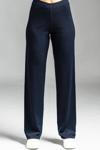 PAULA RYAN Straight Leg Lounge Pant - Merino Navy