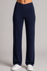 PAULA RYAN Straight Leg Lounge Pant - Merino Navy