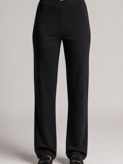 PAULA RYAN Straight Leg Lounge Pant - Merino Black - Paula Ryan
