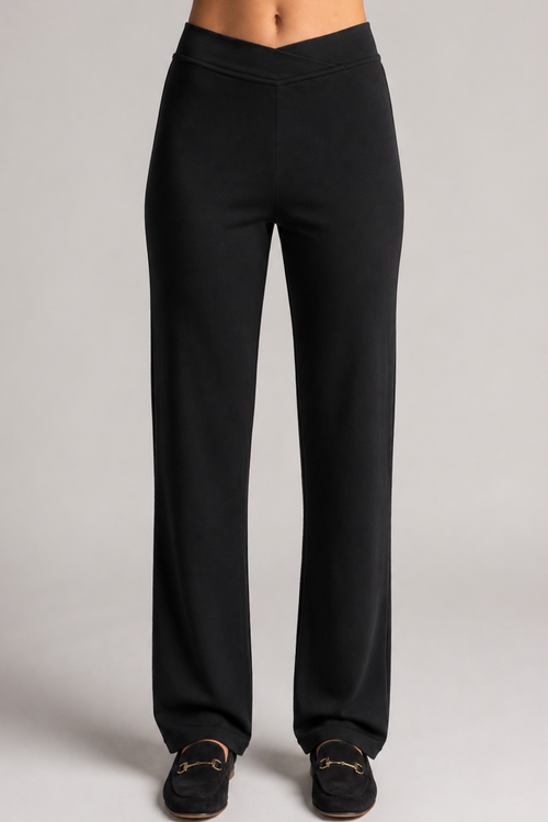 PAULA RYAN Straight Leg Lounge Pant - Merino Black - Paula Ryan
