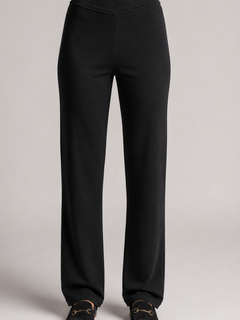 PAULA RYAN Straight Leg Lounge Pant - Merino Black