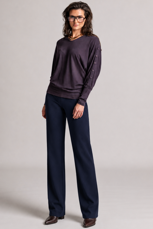 PAULA RYAN Tailored Pant - Roma Navy