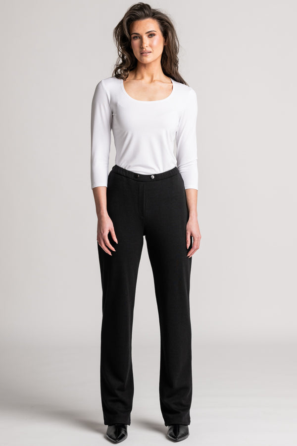 PAULA RYAN Tailored Pant - Merino Black
