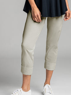 PAULA RYAN ESSENTIALS Wide Cuff Capri Pant - Classic Microjersey Sand - Paula Ryan