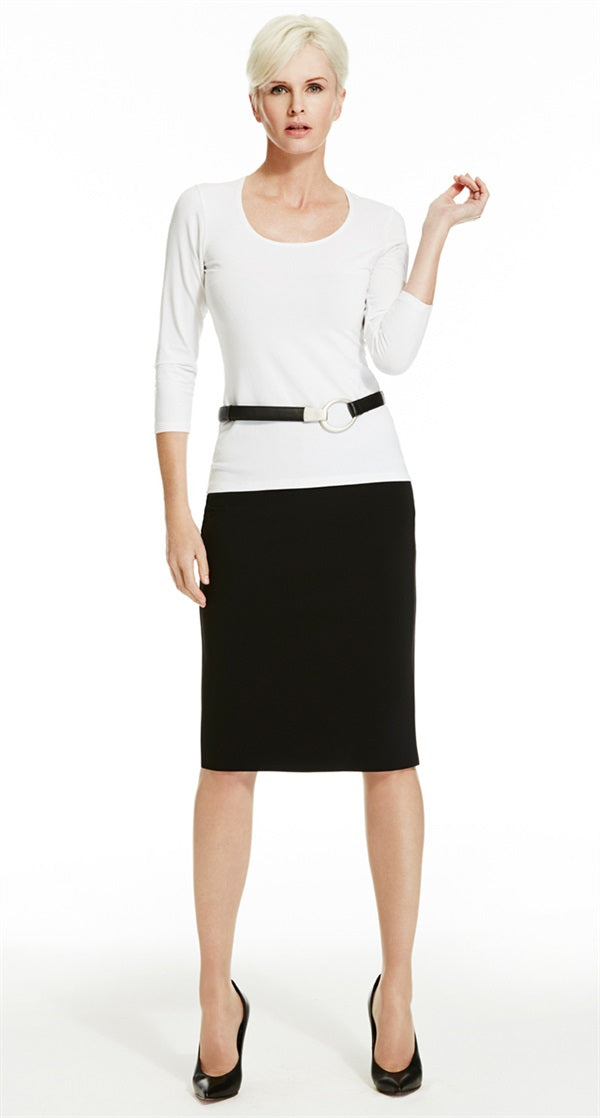 PAULA RYAN ESSENTIALS Long Fitted Skirt - Roma