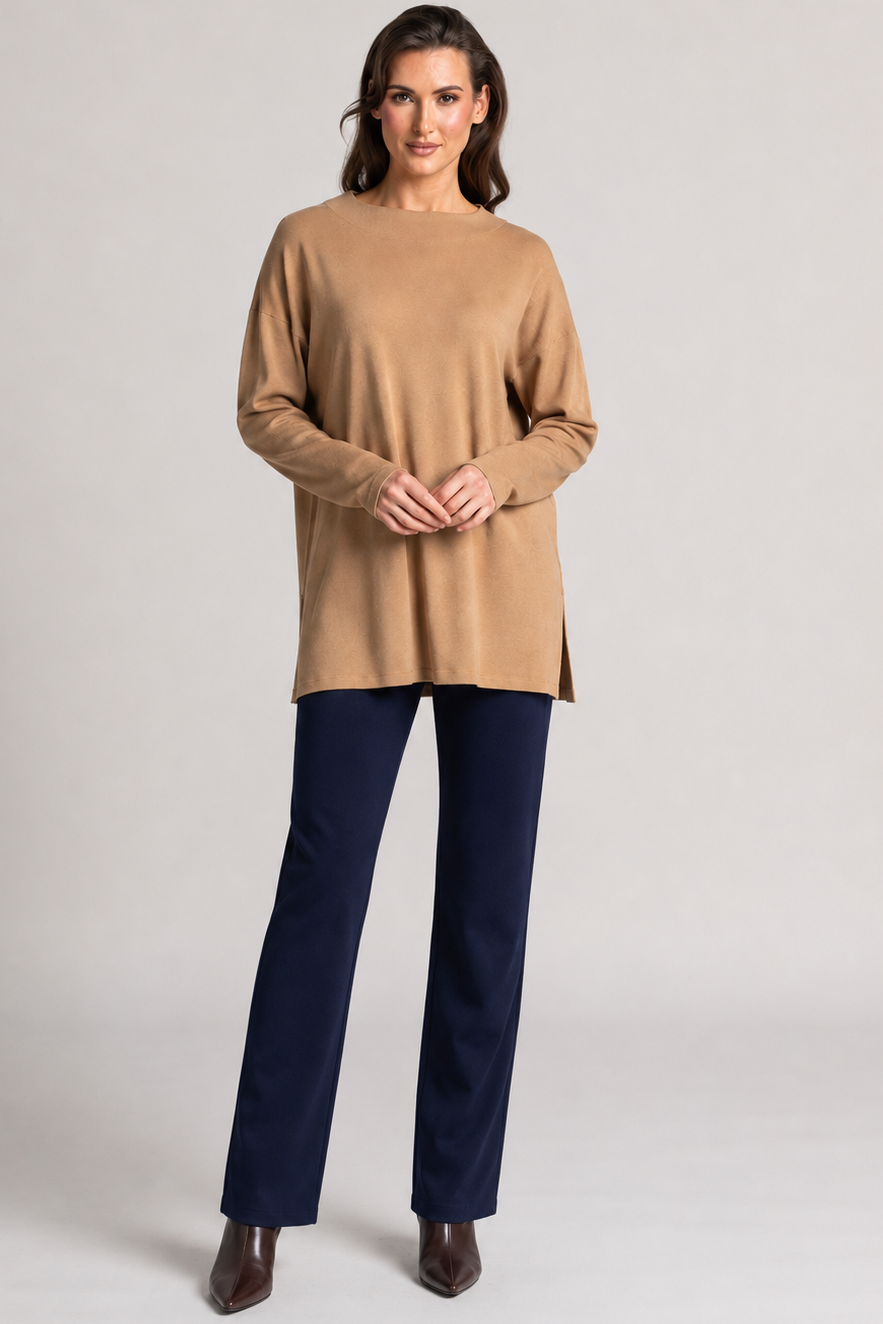 PAULA RYAN Narrow Leg Pant - Navy Roma