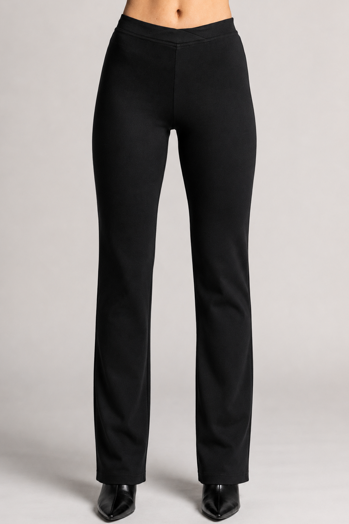 PAULA RYAN Narrow Leg Pant - Black Roma