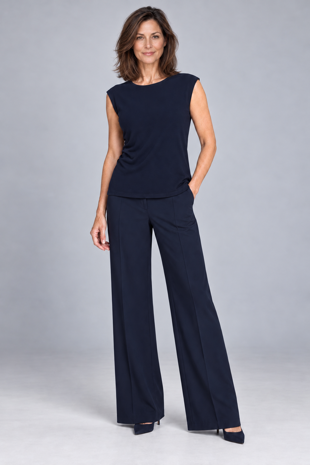 PAULA RYAN style 7839 Navy with style 9133 Navy — clean model