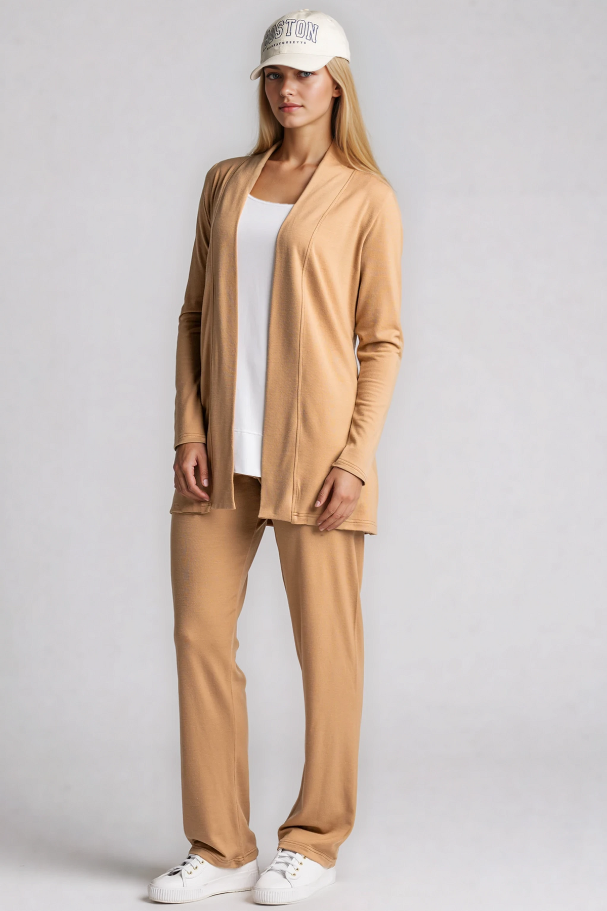 PAULA RYAN Straight Leg Lounge Pant - Merino Camel