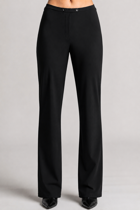 PAULA RYAN Tailored Pant - Microjersey Black