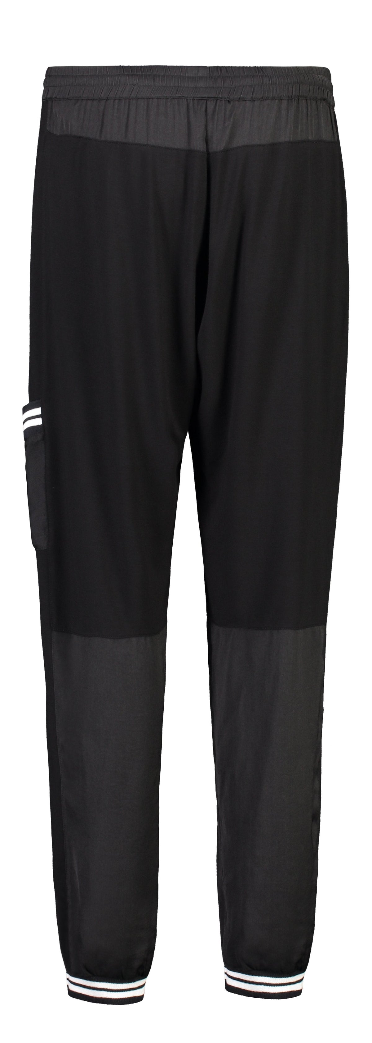 PAULA RYAN RELAXED Panelled Cargo Pant - Viscose Jersey - Black/White - Paula Ryan