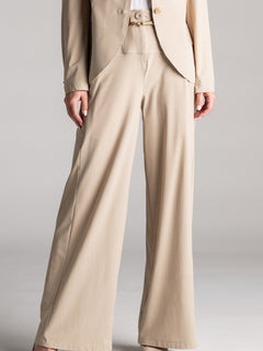 PAULA RYAN Wide Leg Pant - Warm Sand - Paula Ryan