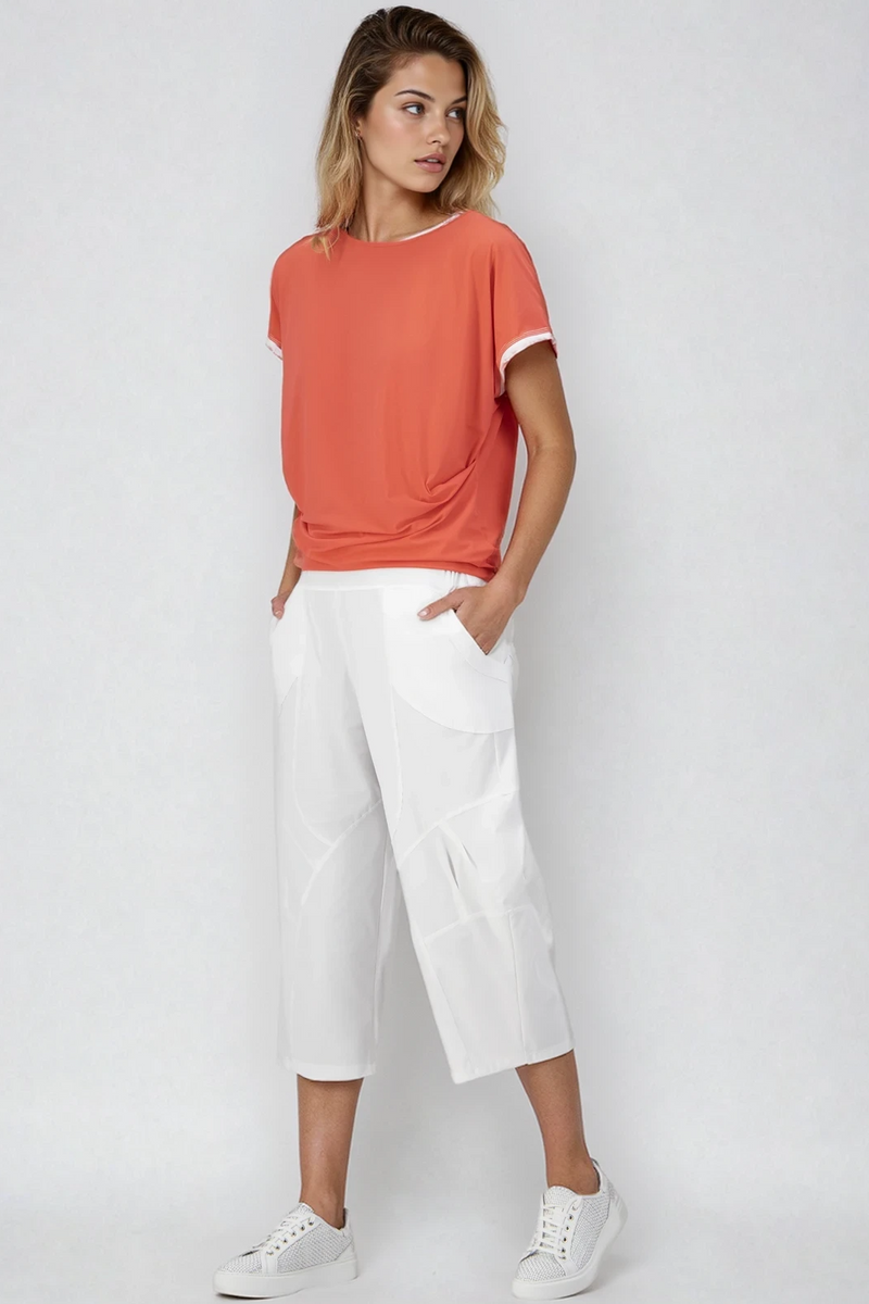 PAULA RYAN Osaka Pant - Microjersey White