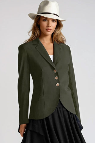 PAULA RYAN Classic Waisted Jacket - Khaki