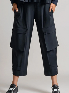 PAULA RYAN Wide Leg Kyoto Pant - Navy - Paula Ryan