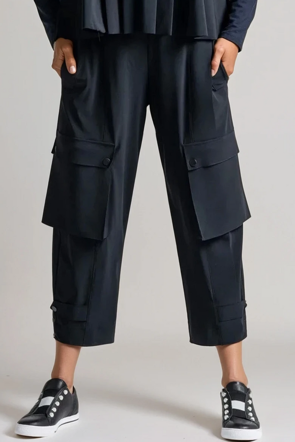 PAULA RYAN Wide Leg Kyoto Pant - Navy - Paula Ryan