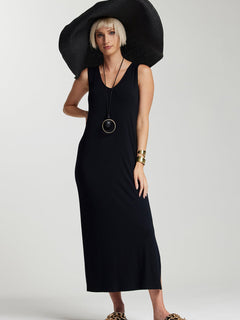 PAULA RYAN ESSENTIALS  Sleeveless Sheath - Black Modal Soft - Paula Ryan