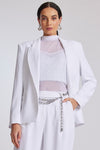 PAULA RYAN Summer Tuxedo Blazer - White - Paula Ryan