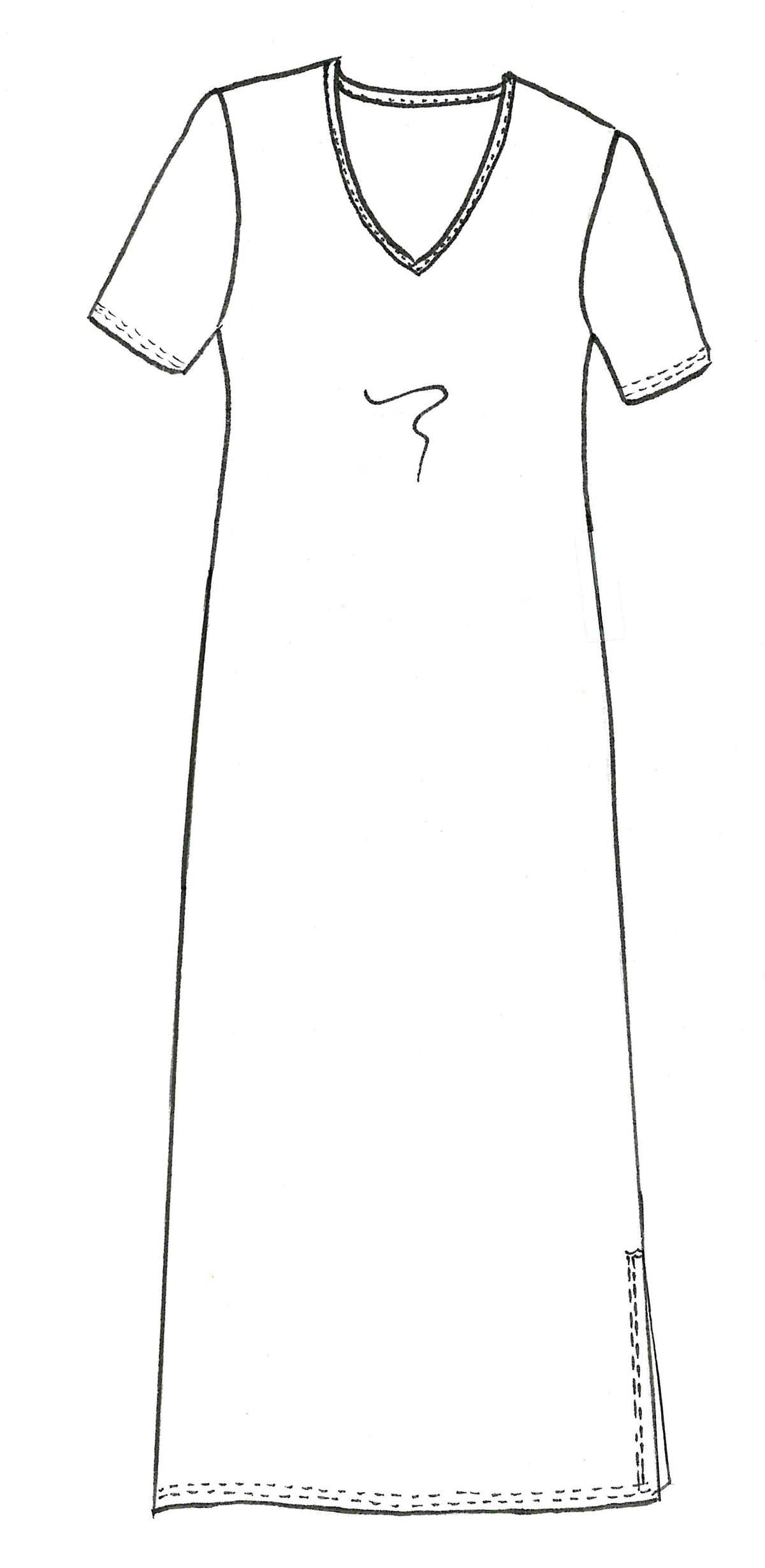 PAULA RYAN ESSENTIALS Short Sleeve Modal Sheath - Black - Paula Ryan