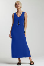 PAULA RYAN ESSENTIALS  Sleeveless Sheath - Santorini Blue Micromodal