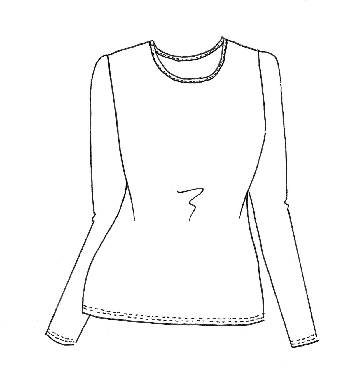 PAULA RYAN Superfine Layering Long Sleeve Body Tee White - Magpie Style