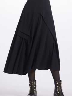 PAULA RYAN Deep Tuck Skirt - Black - Paula Ryan