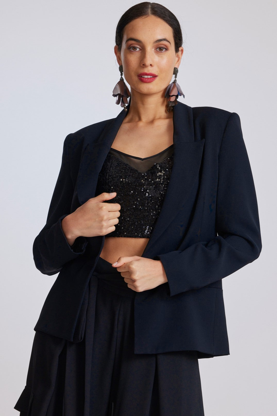 PAULA RYAN Summer Tuxedo Blazer - Navy - Paula Ryan