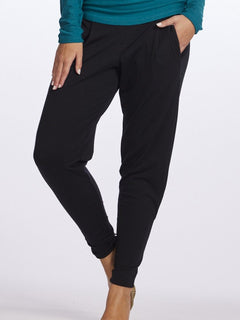 PAULA RYAN ESSENTIALS Ankle Pleat Merino Basque Pant - Black - Paula Ryan